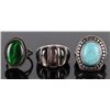Image 2 : STERLING SILVER TURQUOISE & STONE LADIES RINGS