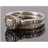 Image 2 : DIAMOND STERLING SILVER LADIES BRIDAL SET