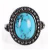 Image 2 : STERLING SILVER MOP, TURQUOISE, & OPAL RINGS