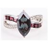 Image 1 : SPINEL, GARNET & TOPAZ STERLING SILVER LADIES RING