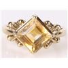 Image 1 : 10K YELLOW GOLD SQUARE CITRINE LADIES RING