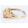 Image 3 : 10K YELLOW GOLD SQUARE CITRINE LADIES RING