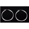 Image 1 : 10K WHITE GOLD LADIES HOOP EARRINGS