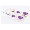 Image 2 : STERLING SILVER AMETHYST LADIES EARRINGS