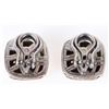Image 2 : DAVID YURMAN STERLING SILVER CLIP ON EARRINGS VTG