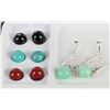 Image 2 : STERLING ISLVER INTERCHANGEABLE BEADED EARRINGS