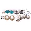 Image 2 : STERLING SILVER ASSORTED LADIES EARRINGS - (8)
