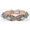 Image 1 : VINTAGE STERLING TURQUOISE ENAMELED BRACELET