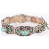 Image 2 : VINTAGE STERLING TURQUOISE ENAMELED BRACELET