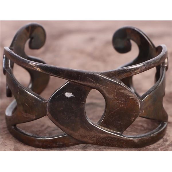 STERLING SILVER MARKED LADIES CUFF BRACELET