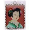 Image 2 : STERLING HAND-PAINTED ASIAN NECKLACE & PENDANT
