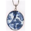 Image 1 : STERLING SILVER CHINESE BLUE PORCELAIN NECKLACE