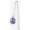 Image 3 : STERLING SILVER CHINESE BLUE PORCELAIN NECKLACE