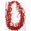 Image 1 : 14K YELLOW GOLD-CLASPED RED CORAL CHIP NECKLACE