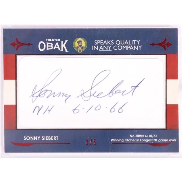 AUTHENTIC SONNY SIEBERT NO HITTER AUTOGRAPH