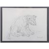 Image 2 : REMBRANDT ORIGINAL DOG SKETCHING IN THE MANNER OF