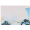 Image 2 : ORIGINAL PASTEL ON CANVAS HOUSES ON LAKE PAINTING