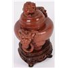 Image 2 : SOLID GOLD STONE ASIAN CARVED INCENSE BURNER