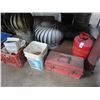 Image 1 : Safety Cam, Roof Vents, Auto Jack, Masonry Tools, Supplies Undershelf w/Steel Plate