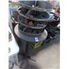 Image 1 : Steel Pedestal Table w/Swivel Hardware Bin and Supplies