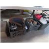 Image 1 : Crates w/Saw Blades, Tie Down Straps, Hard Hats, Metal Box