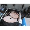 Image 1 : Saw Blades, Bolts, Hardware, Supplies on Table