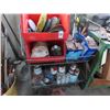 Image 1 : Basket Bin Cart w/Bucking Pads, Brush Pads, and Asst. Supplies