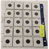 SHEET OF 20 USA INDIAN HEAD PENNIES 1892-1907