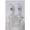 Image 1 : 2 CRYSTAL WINE DECANTERS & 1 CRYSTAL SUGAR SERVER