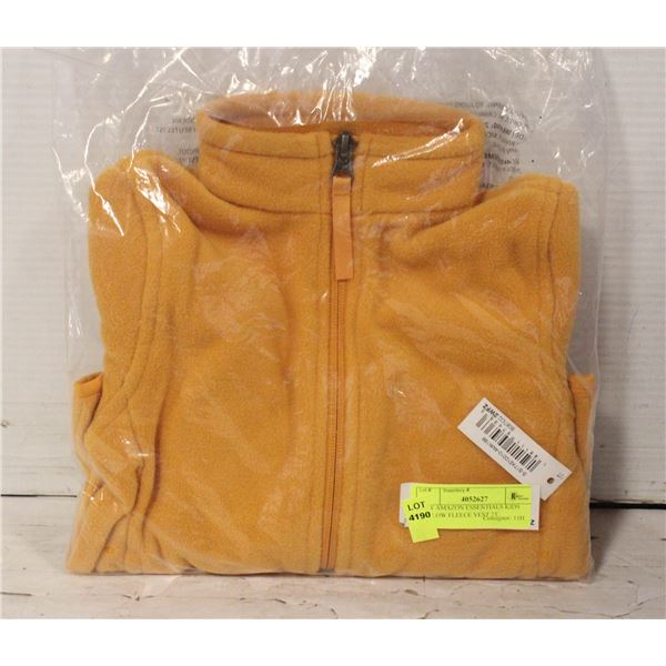 NEW AMAZON ESSENTIALS KIDS YELLOW FLEECE VEST 2T