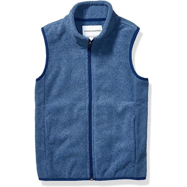 NEW AMAZON ESSENTIALS BLUE POLAR FLEECE VEST SIZE