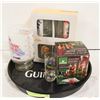GUINNESS DRINK TRAY W LUMINARC DOUBLE OLD