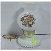 Image 1 : VTG MILK GLASS HURRICANE LAMP