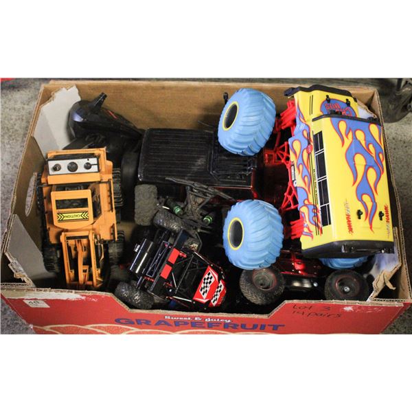 6 RC CARS WITH REMOTES