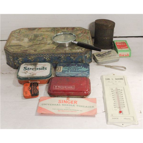 ASSORTED LOT OF ANTIQUES INCLUDING ITEMS FROM THE