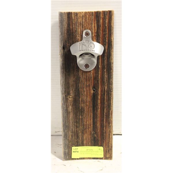 BRAND NEW BARN WOOD BOTTLE OPENER WITH BUILT IN