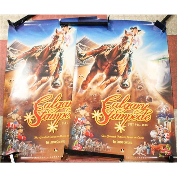 LOT OF 2; 2000 CALGARY STAMPEDE POSTER- NEVER