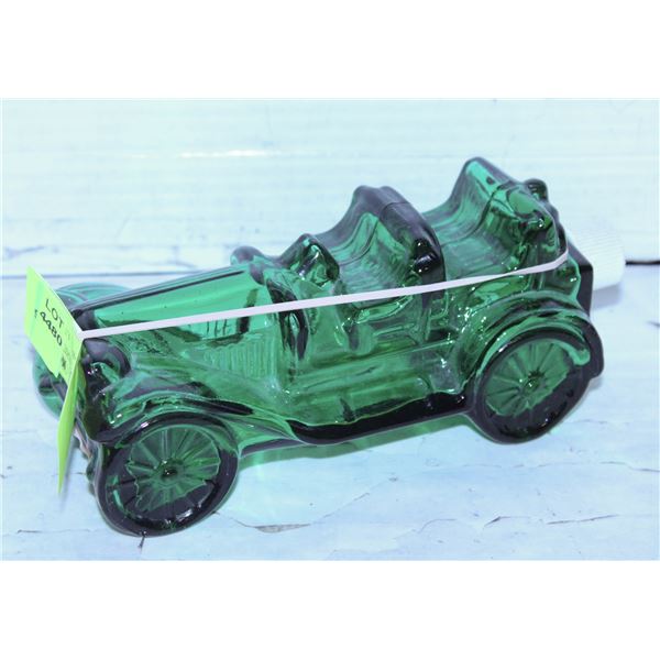 AVON COLLECTIBLE PERFUME BOTTLE; GREEN CAR