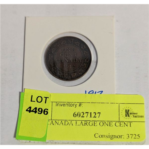 1912 CANADA LARGE ONE CENT COIN