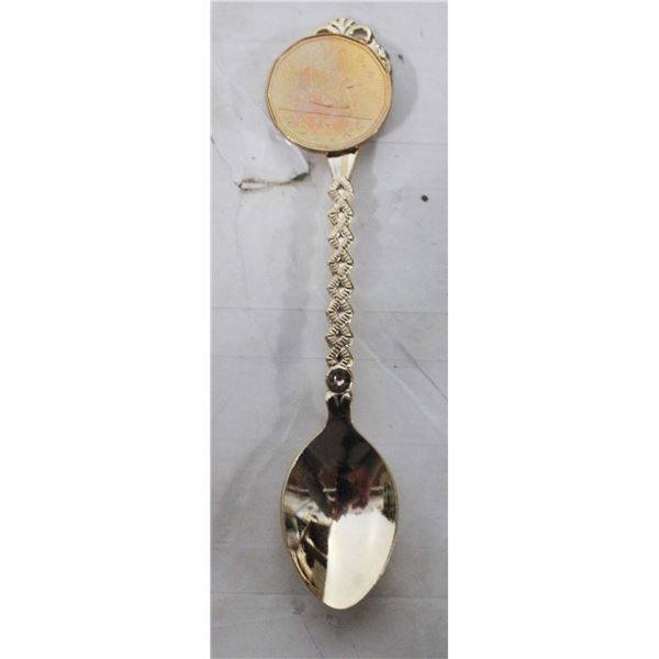 1987 CANADA FIRST LOONIE SPOON IN CASE