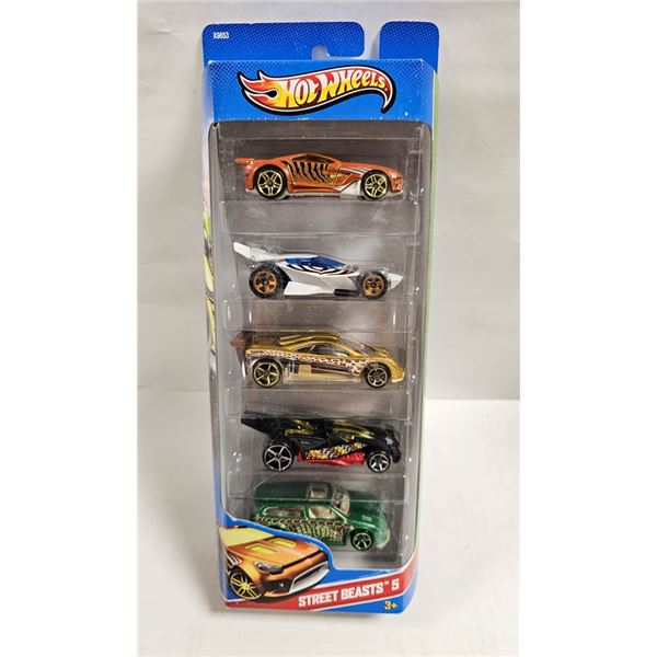 NIB HOTWHEELS 5PK; STREET BEASTS 5- IMGINATION
