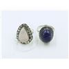Image 1 : #99-NATURAL ROSE QUARTZ & LAPIZ LAZULI RINGS