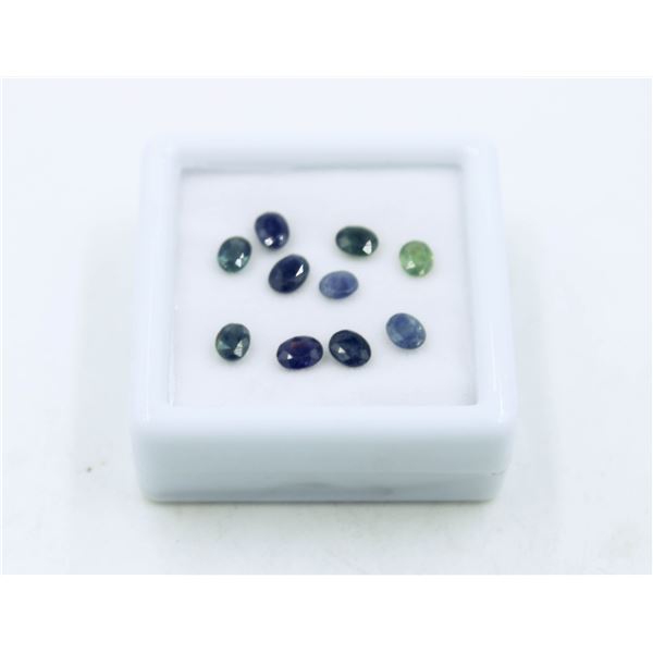 #106-HEATED GREENISH SAPPHIRE GEMSTONES 4.68 CT