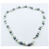 Image 1 : #54-SEA SHELL PEARL NECKLACE 18"/8MM