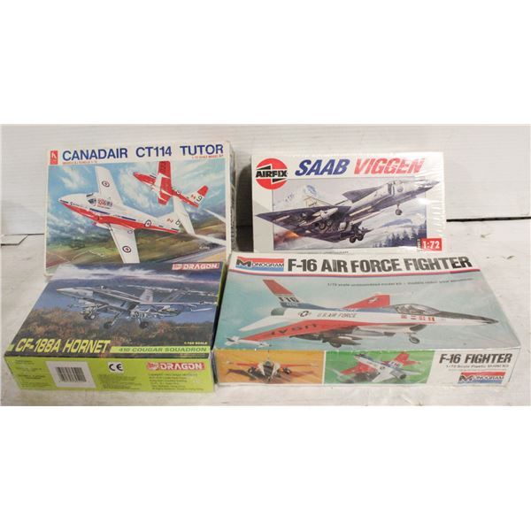 TRAY OF JET PLANE MODEL KITS, 3 SEALED