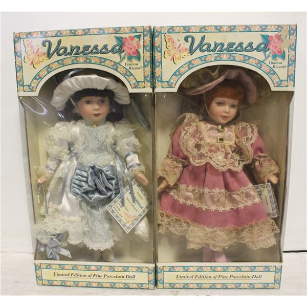 SET OF 2 VANESSA LIMITED EDITION FINE PORCELAIN