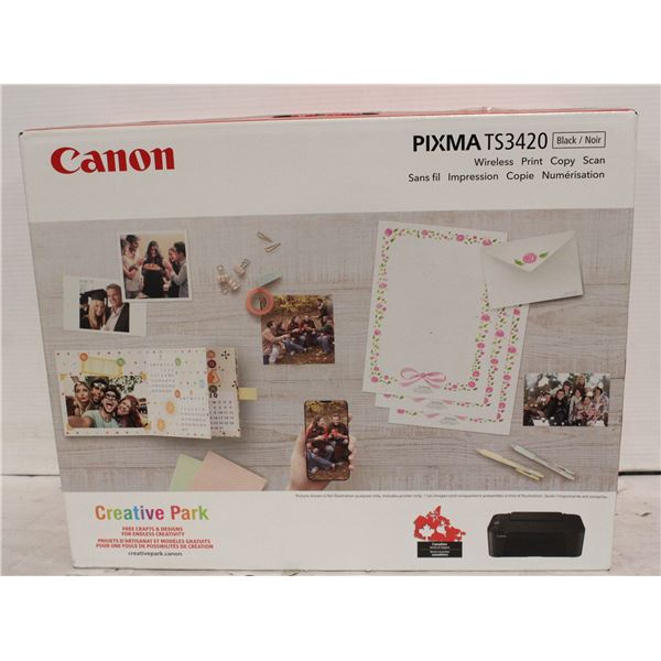 CANNON PIXMA TS3420 PRINTER W BOX USED