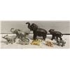 Image 1 : TRAY OF METAL ELEPHANTS
