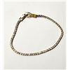 Image 1 : 22)  GOLD TONE WITH CLEAR CZ TENNIS BRACELET, 6.5"