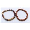 Image 1 : #47-NATURAL SUNSTONE & PICTURE JASPER BRACELET